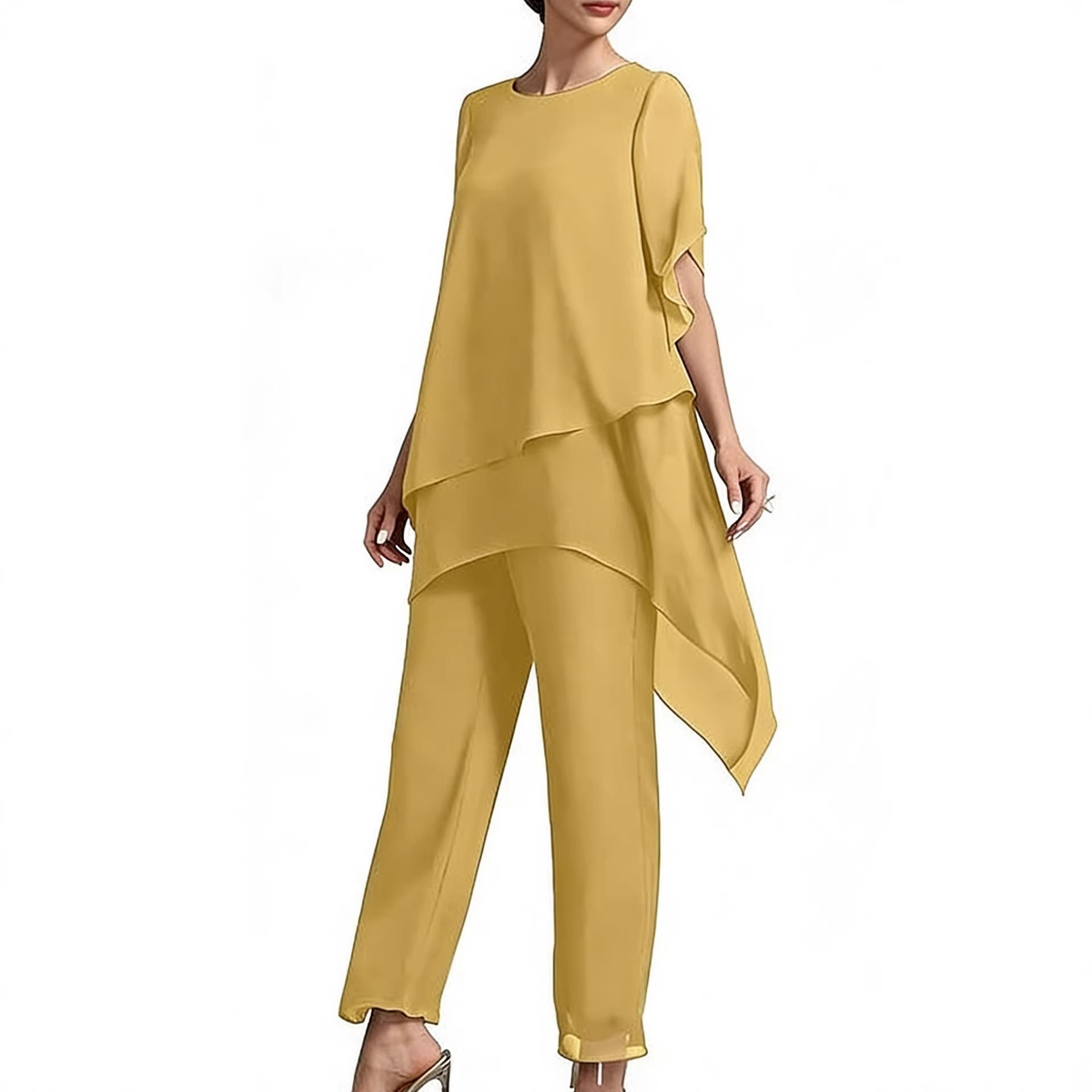 Elegant Chiffon Shirt and Pants