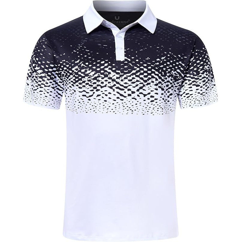 Classic Floral Print Mens Polo Shirt