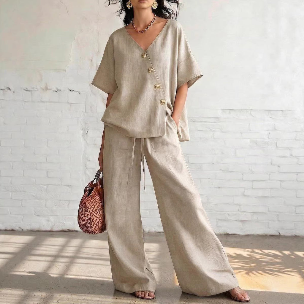 V-Neck Short-Sleeve Top