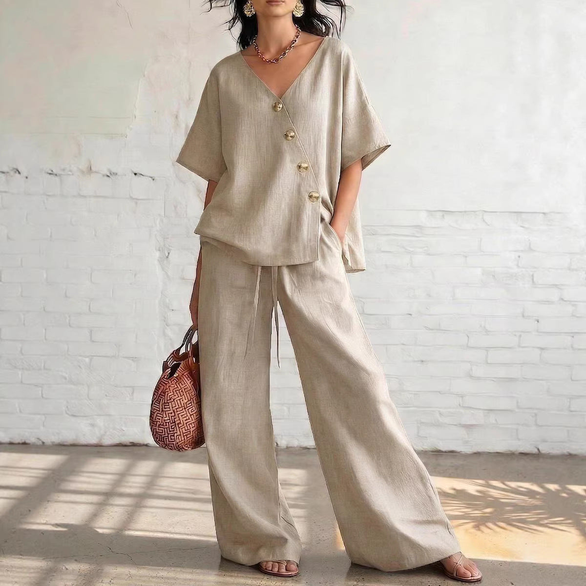 V-Neck Short-Sleeve Top