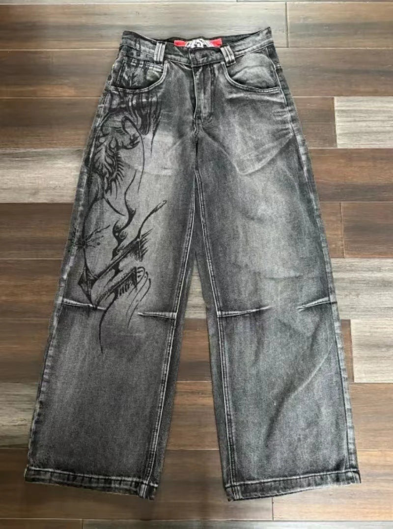 Wide-leg versatile jeans