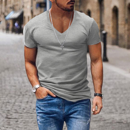 Mens V-Neck Slim Fit T-Shirt