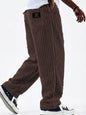 Mens Corduroy Casual Pants with Vertical Stripes