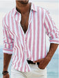 Mens Long Sleeve Striped Shirt