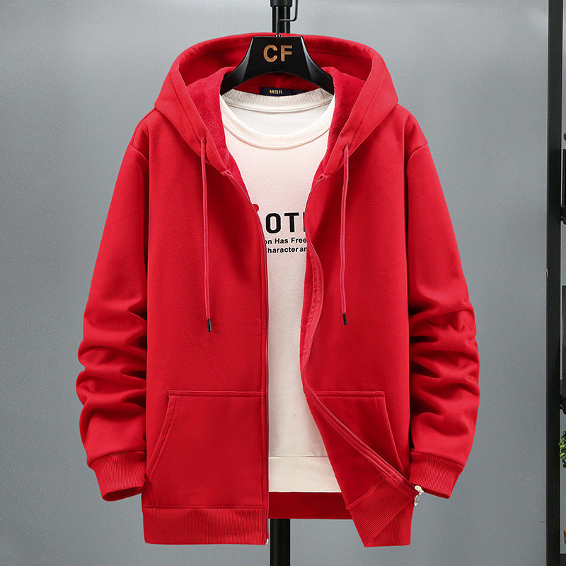 Fleece Lined Hooded Cardigan for Men