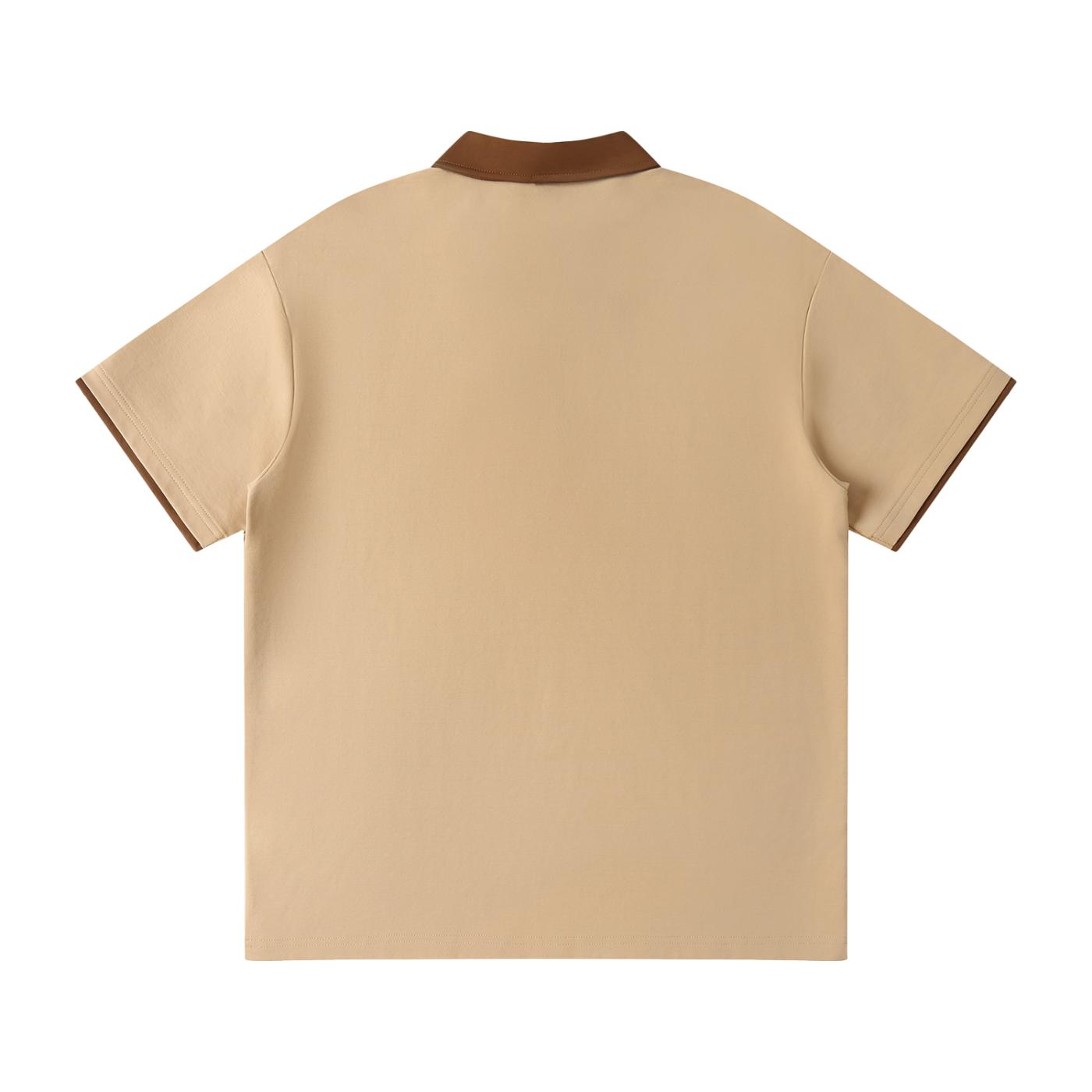 Z Contrast Collar Raglan Polo Shirt