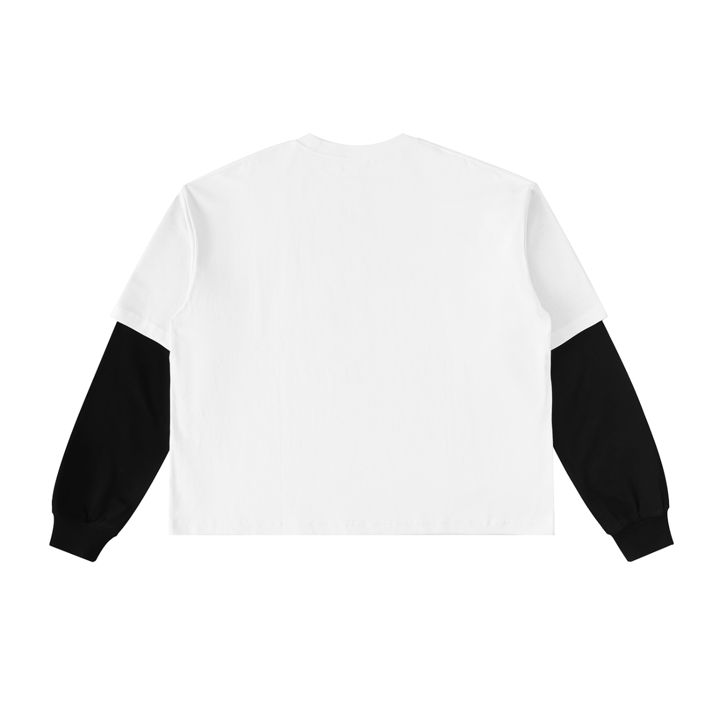 Z Layered Contrast Sleeve Cotton T-Shirt
