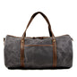 Retro Canvas Travel Bag with Leather Trim
