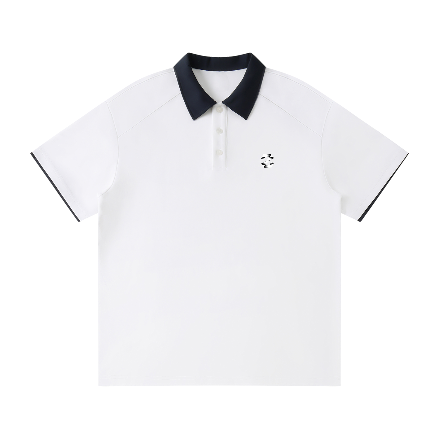 Z Contrast Collar Raglan Polo Shirt