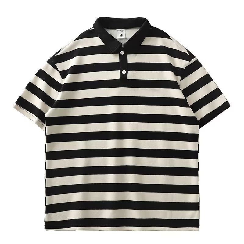 Striped Short Sleeve Polo Shirt
