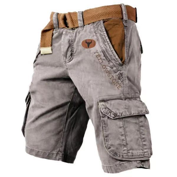 Mens Summer Cargo Shorts Loose Fit