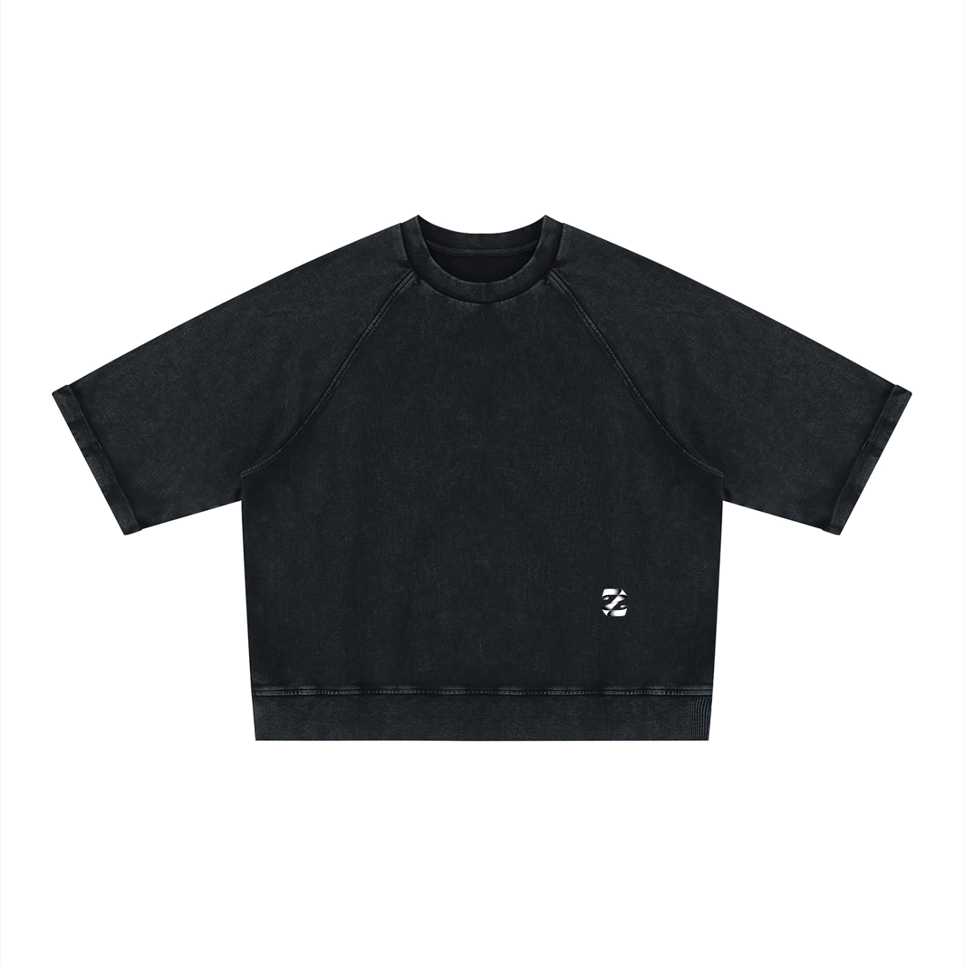 Z Vintage Wash Boxy Short Sleeve Sweatshirt