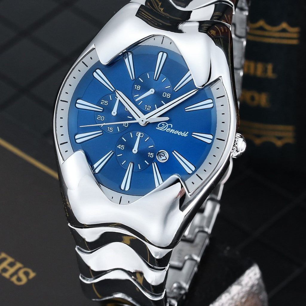 Men's Y2K Style Quartz Watch with Wormhole Dial