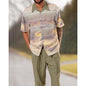 Spring and summer casual beach-style shirt set