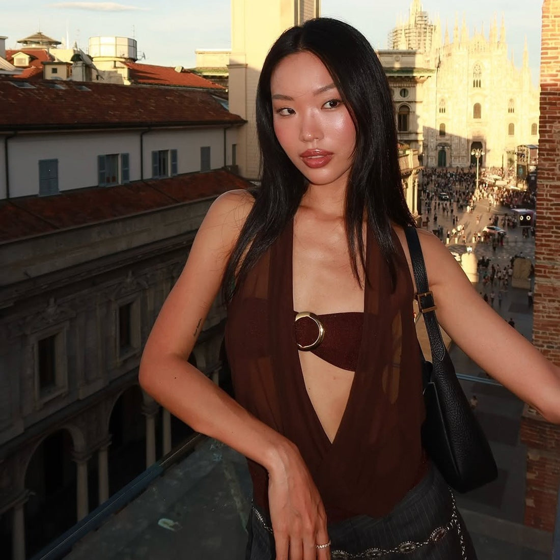 Sheer mesh vest