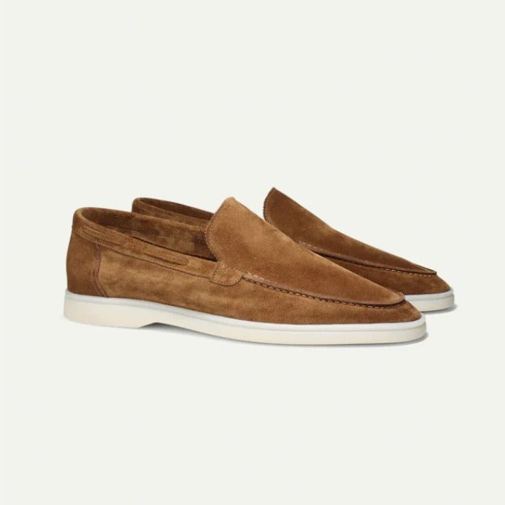 Mens Suede Slip-On Driving Loafers