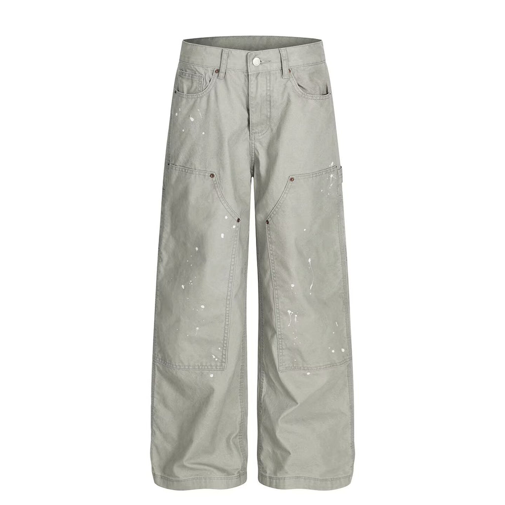 Retro Camouflage Denim Pants