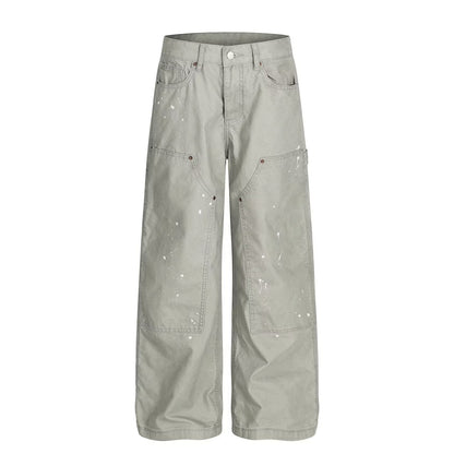 Retro Camouflage Denim Pants
