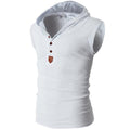 Mens Stretch Hooded Sweat Vest