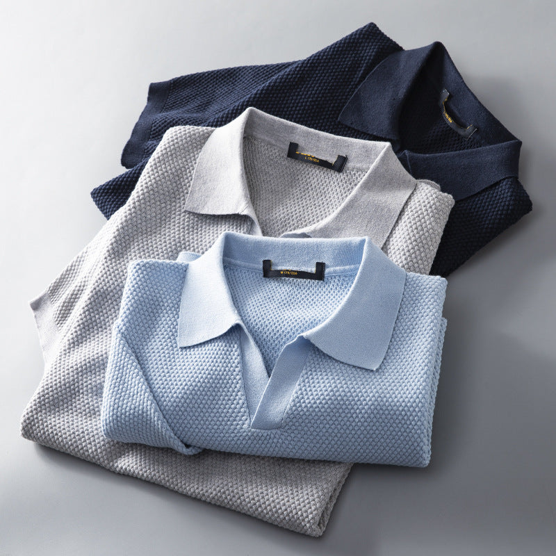 Men's Cotton Knitted Polo Shirt