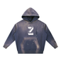 Vintage Washed Frayed Fleece Hoodie