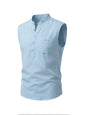 Mens Linen Summer Vest