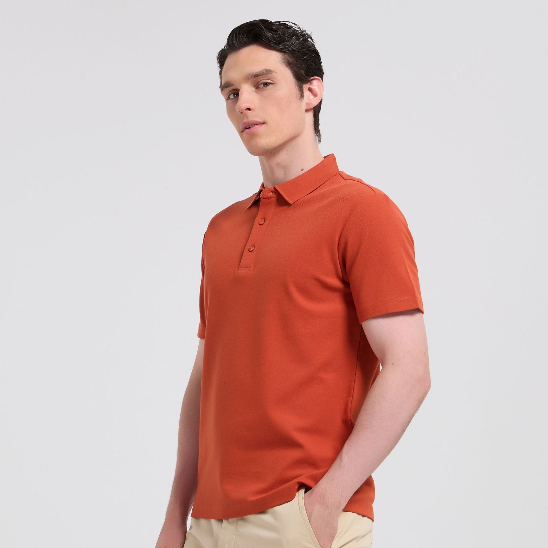 Summer Antibacterial Cotton Polo Shirt