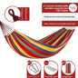 Thickened Nylon Outdoor Hammock Anti-Rollover Striped Swing Bed