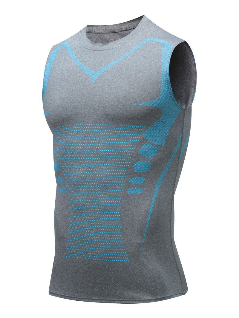 Mens Quick Dry Compression Fitness Vest