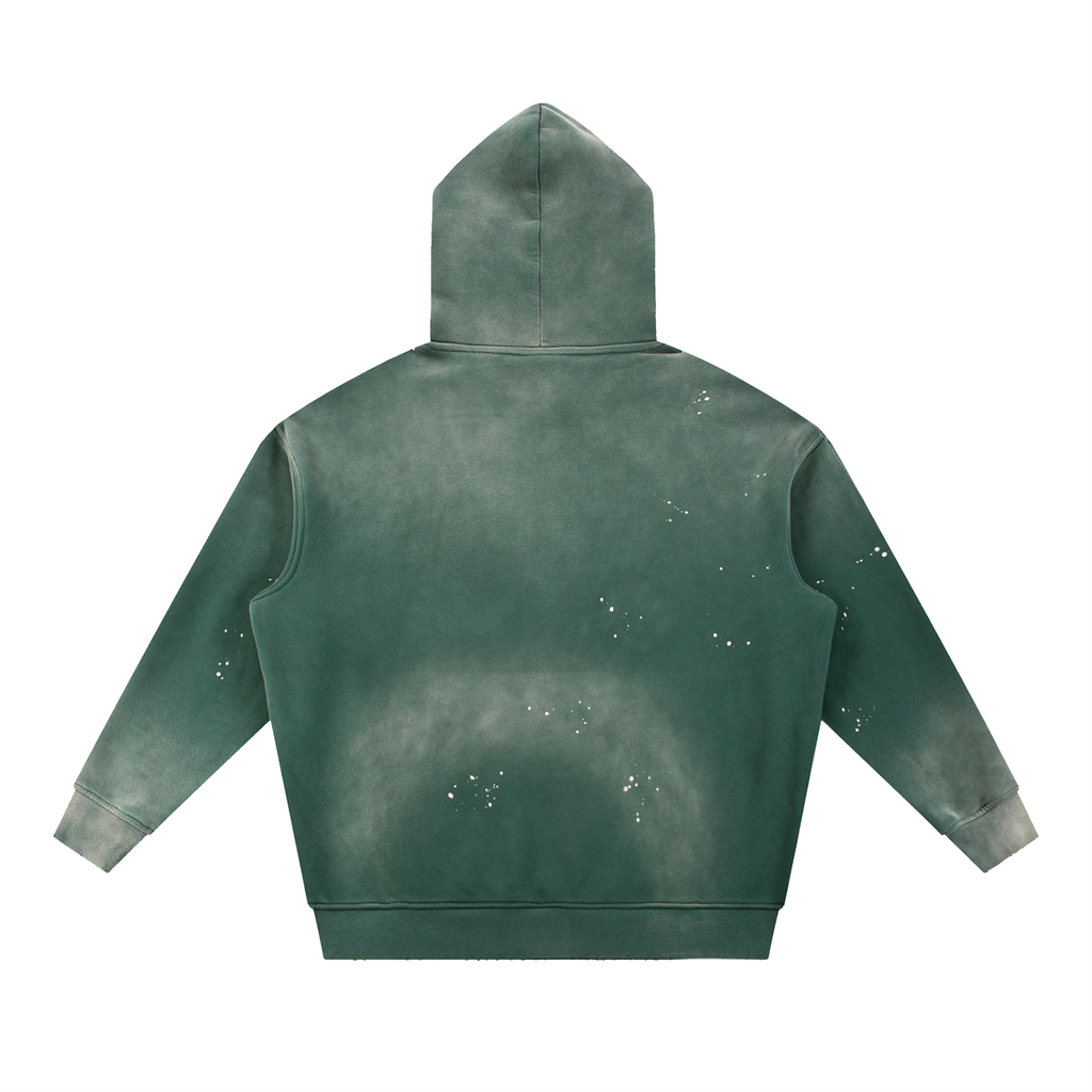Zings Vintage Washed Frayed Fleece Hoodie