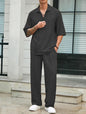 Men's Short Sleeve Shirt and Trousers Casual Set
