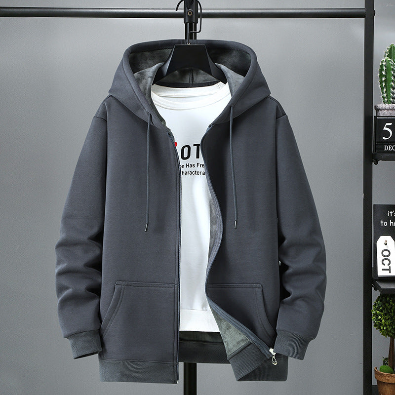 Fleece Lined Hooded Cardigan for Men