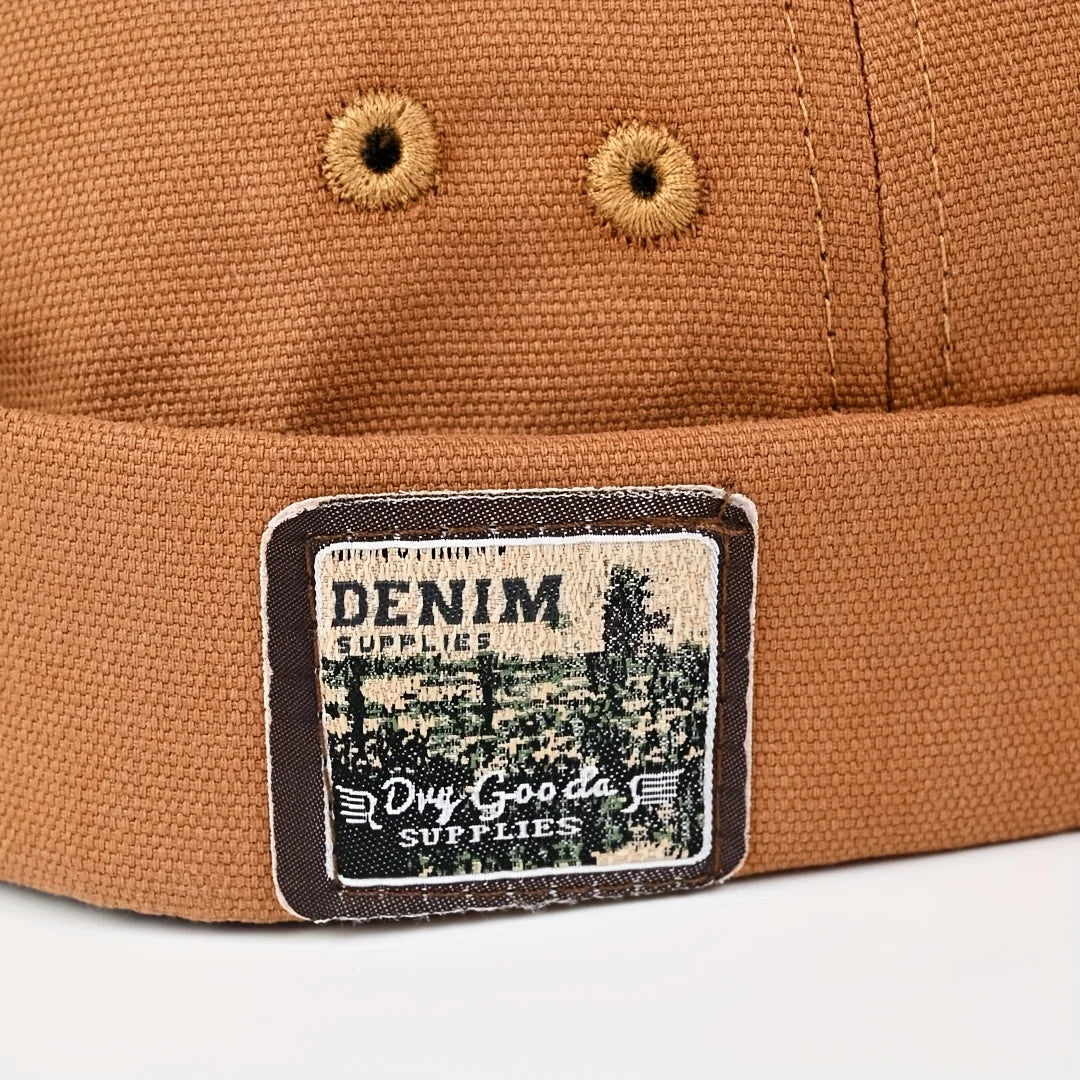 Retro Docker Brimless Rolled Cuff Skull Cap