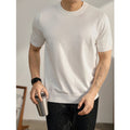 Short-sleeved knitted sweater