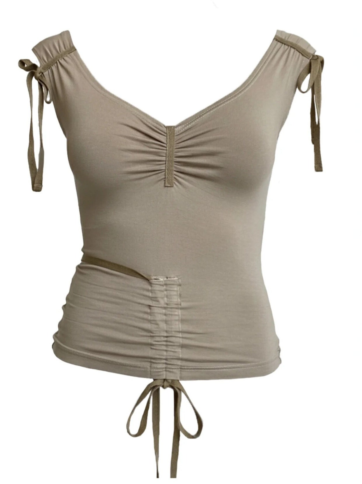 Slim-fit drawstring minimalist sexy camisole top