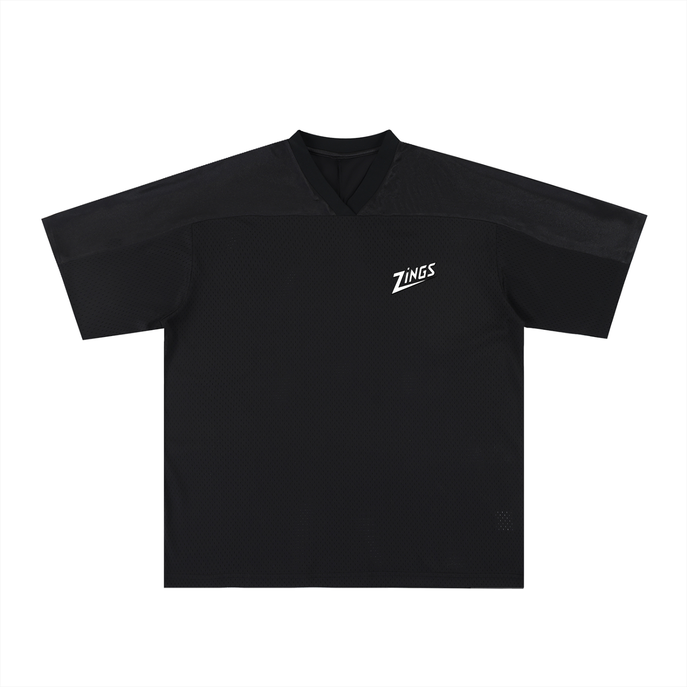 Oversized Mesh V-Neck Soccer Jersey