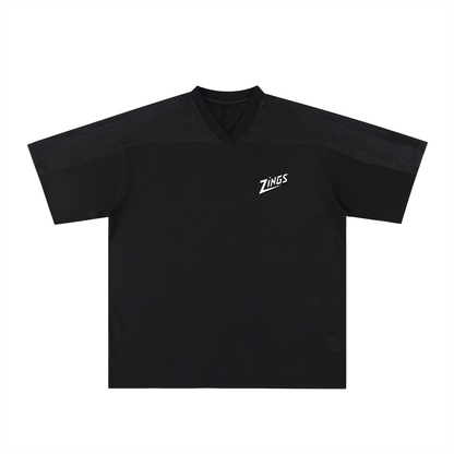 Oversized Mesh V-Neck Soccer Jersey