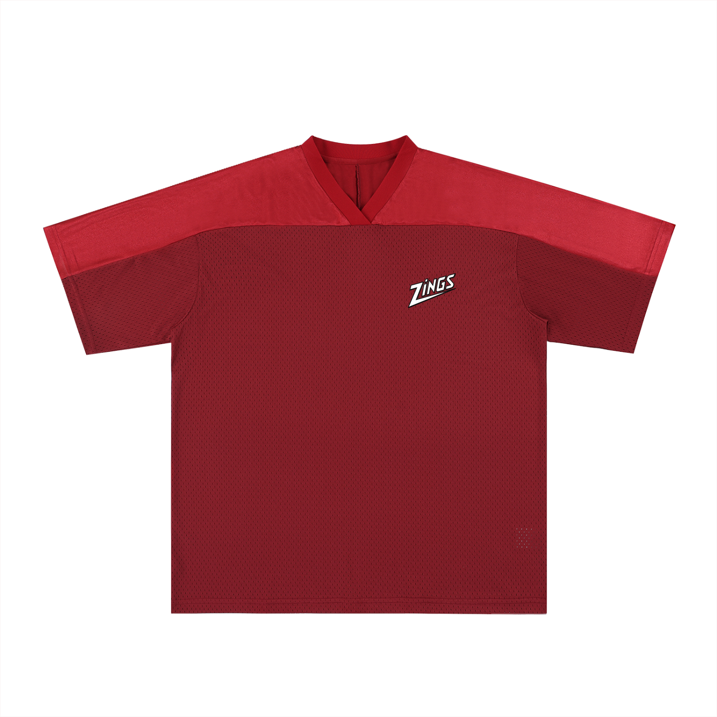 Oversized Mesh V-Neck Soccer Jersey