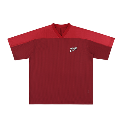 Oversized Mesh V-Neck Soccer Jersey