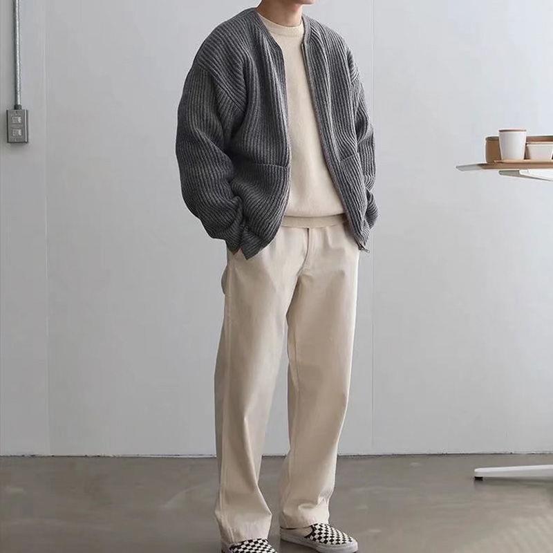 Men's Casual Knitted Cardigan Sweater