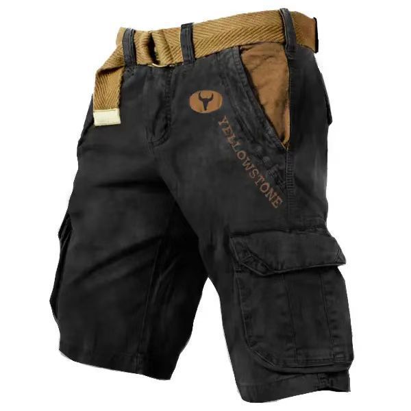 Mens Summer Cargo Shorts Loose Fit