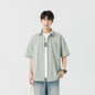 Mens Summer Ice Silk Shirt Jacket