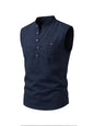 Mens Linen Summer Vest