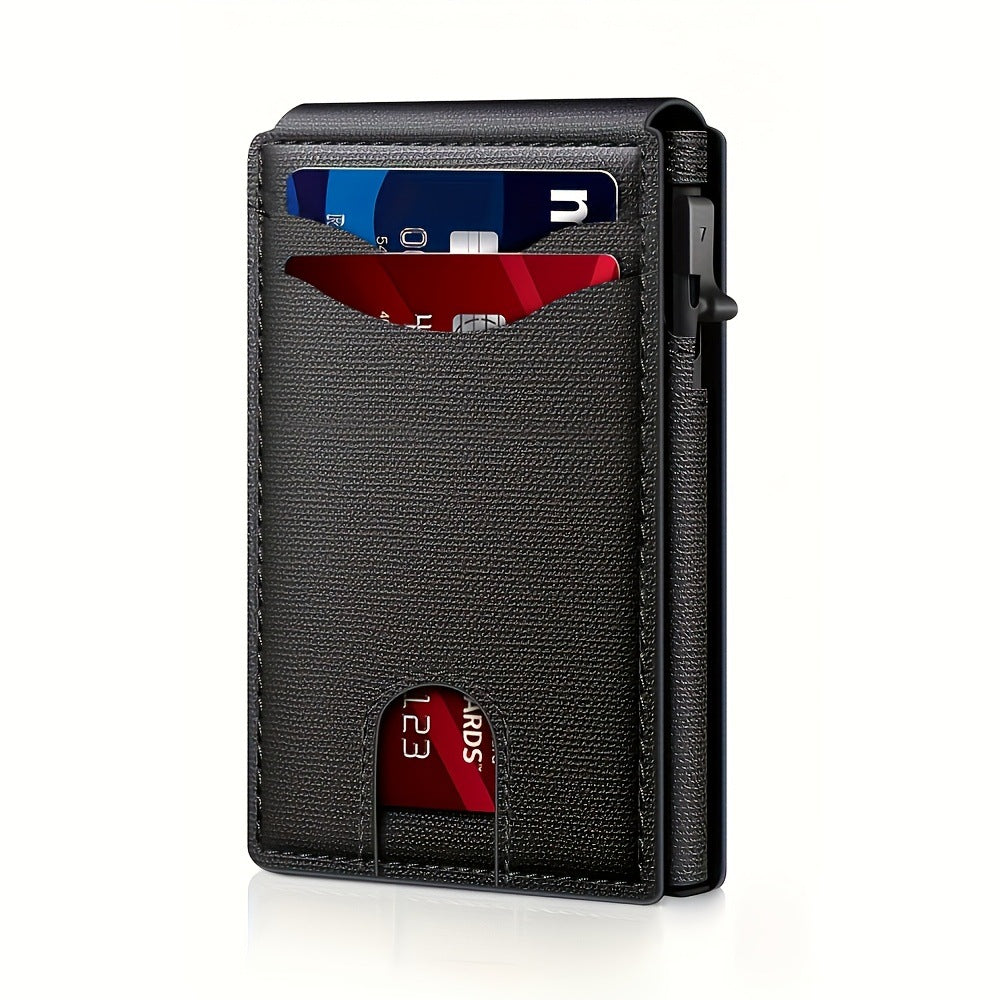 Leather Two-fold Wallet Card Holder