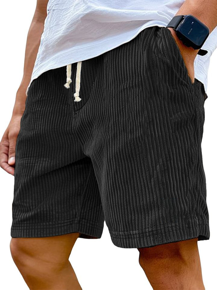 Mens Retro Corduroy Casual Shorts