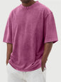 Mens Washed Cotton Pullover T-Shirt