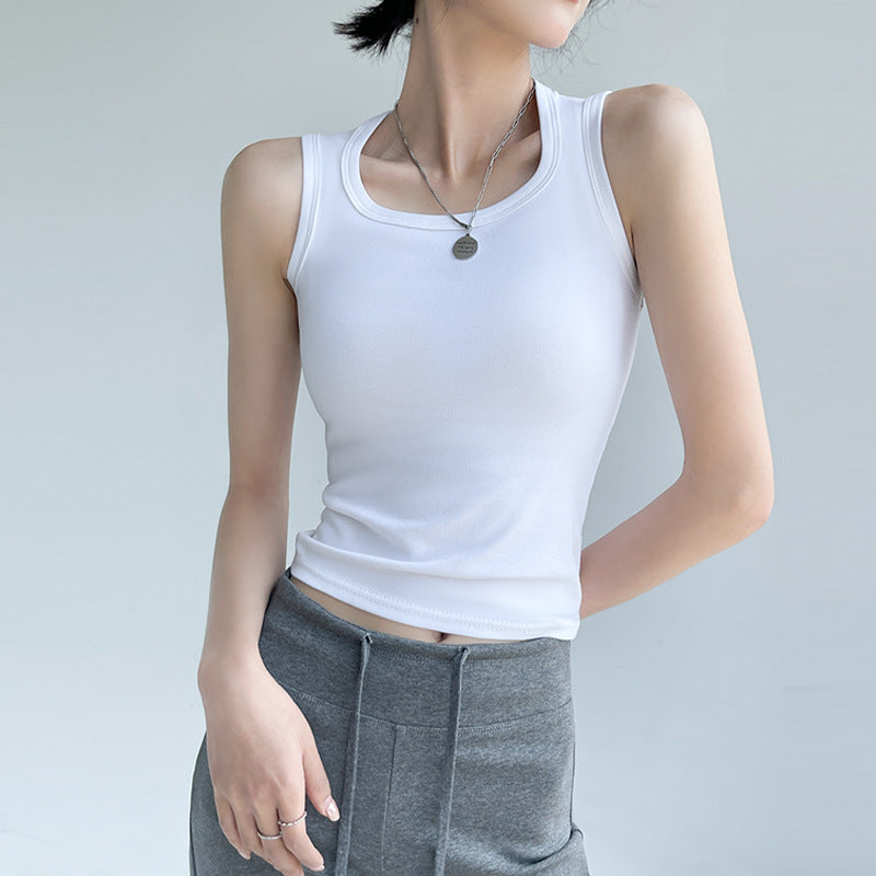 Womens Sleeveless Cotton Back Strap Top
