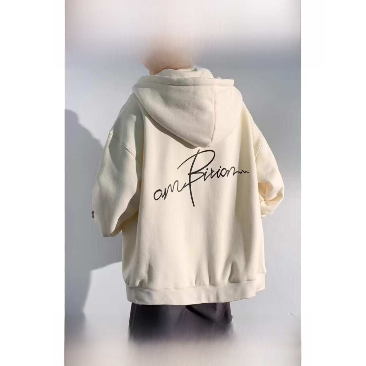 Hooded sweatshirt cardigan