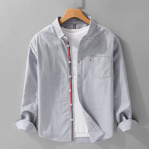British Style Oxford Cotton Men's Shirt