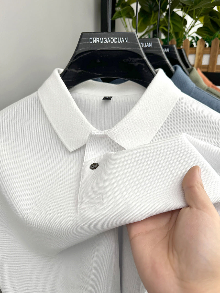 Mens Cotton Polo Shirt Short Sleeve Casual Top